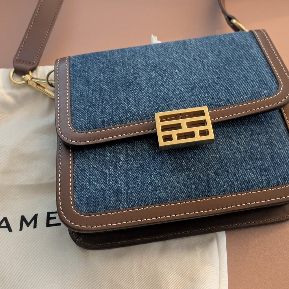 Frame Mini Denim Messenger Bag